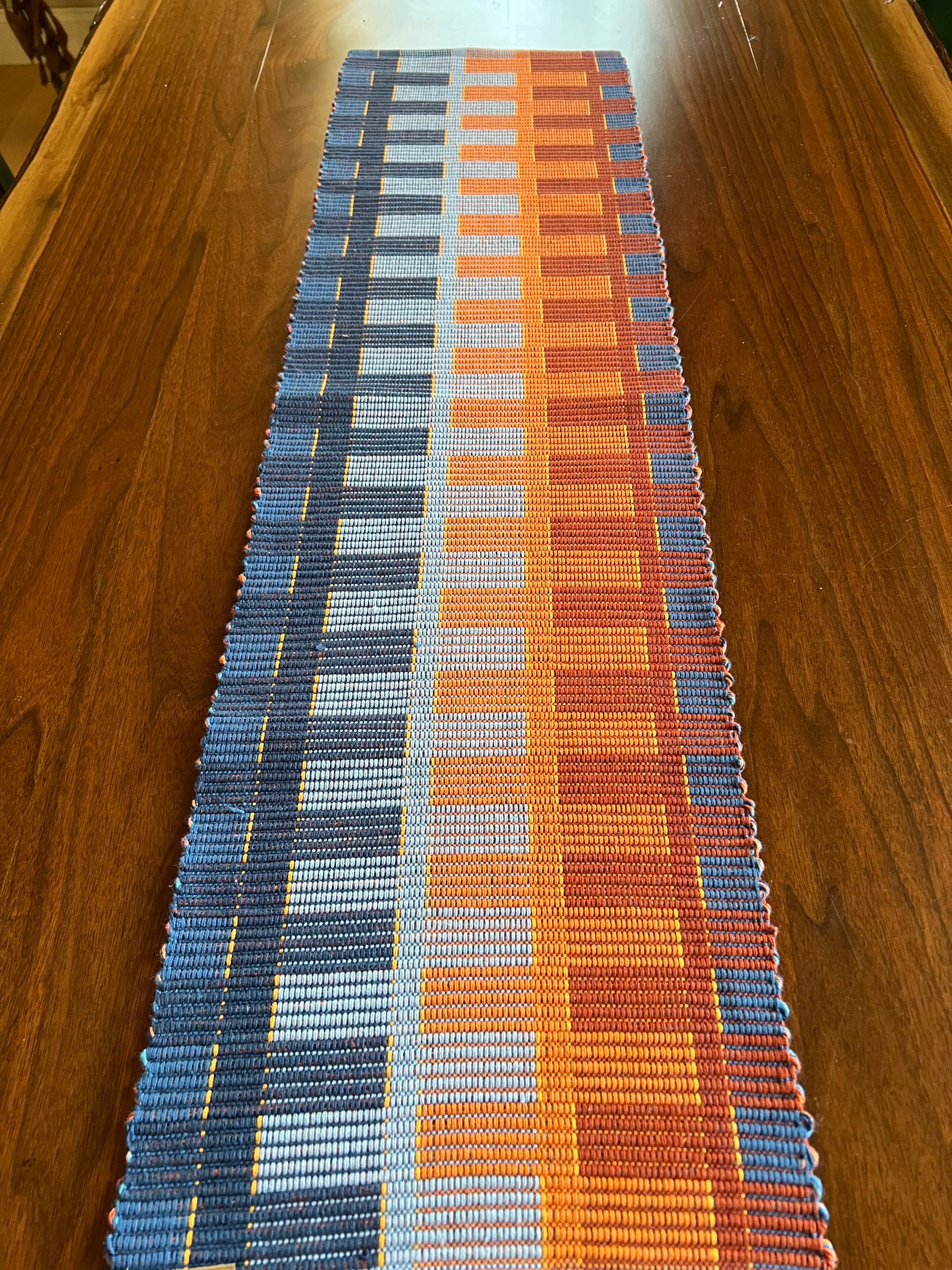 Rep Weave Fire & Ice Table Runner