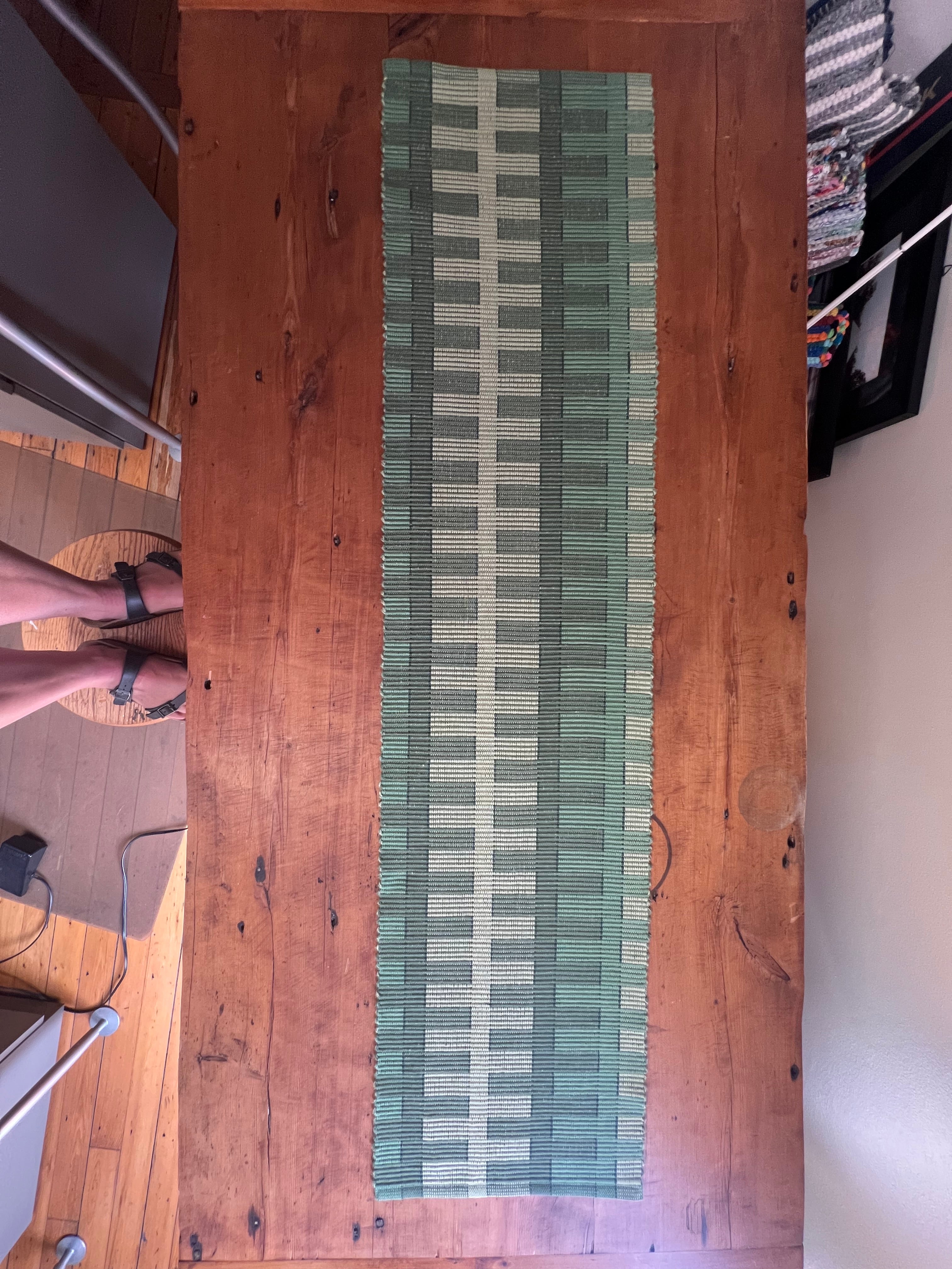 Cotton Table Runner • Green Grass