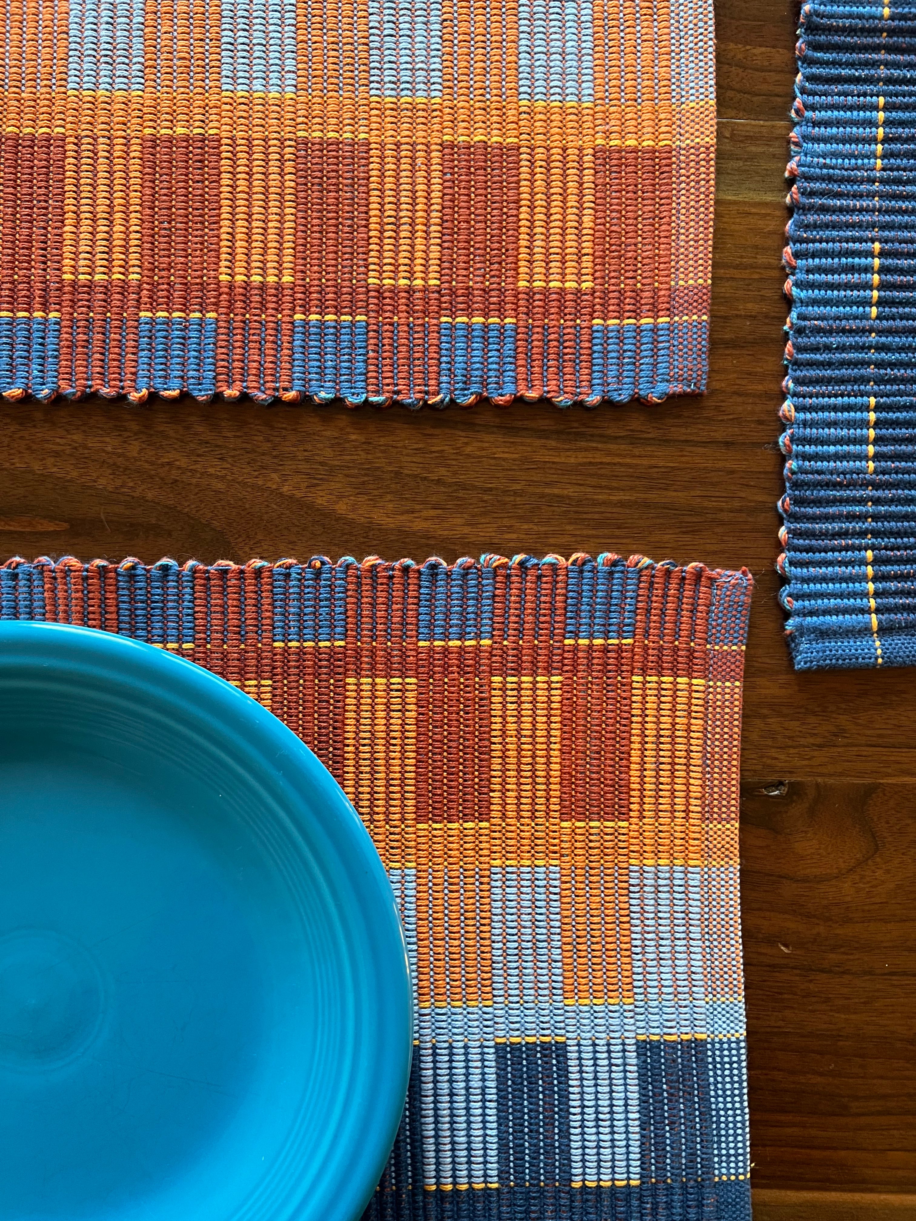 Rep Weave Fire & Ice Table Runner