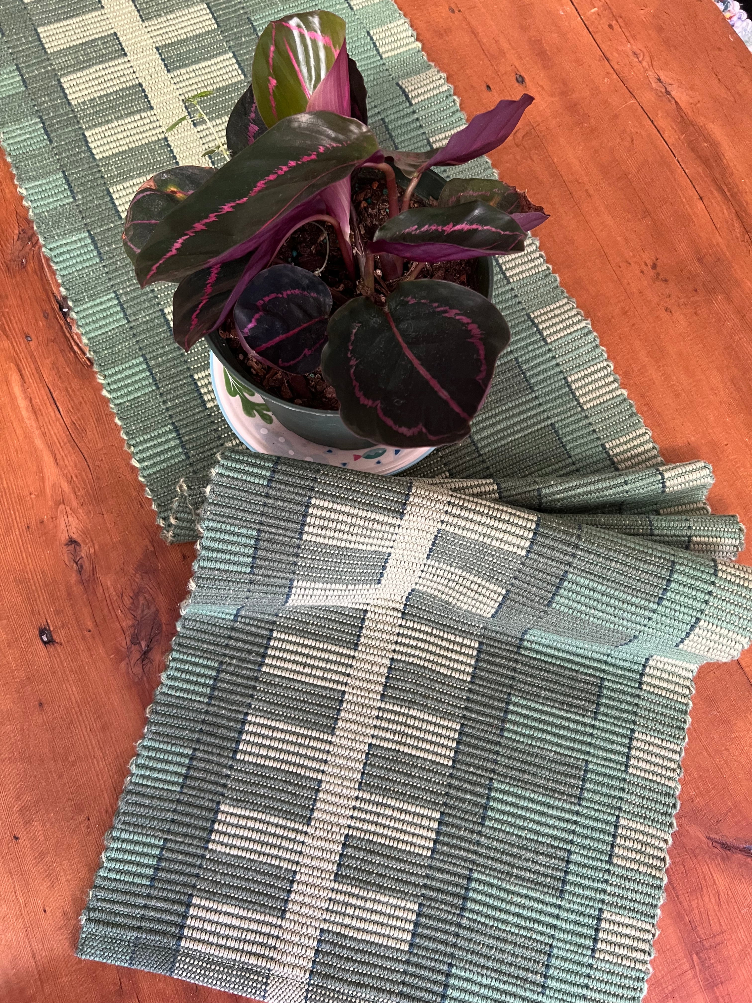 Cotton Table Runner • Green Grass