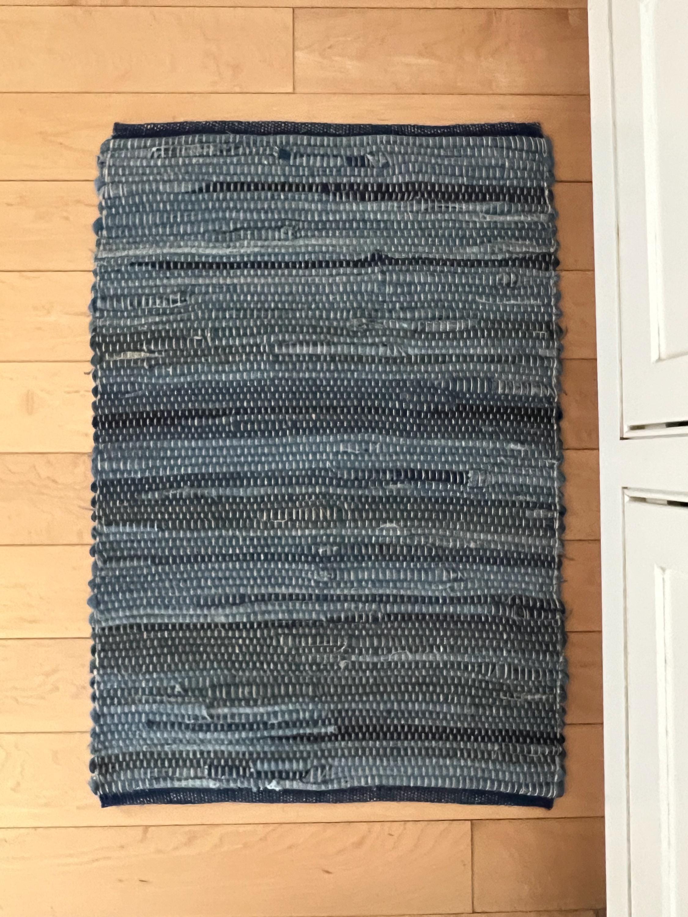 Woven Rag Rug Denim