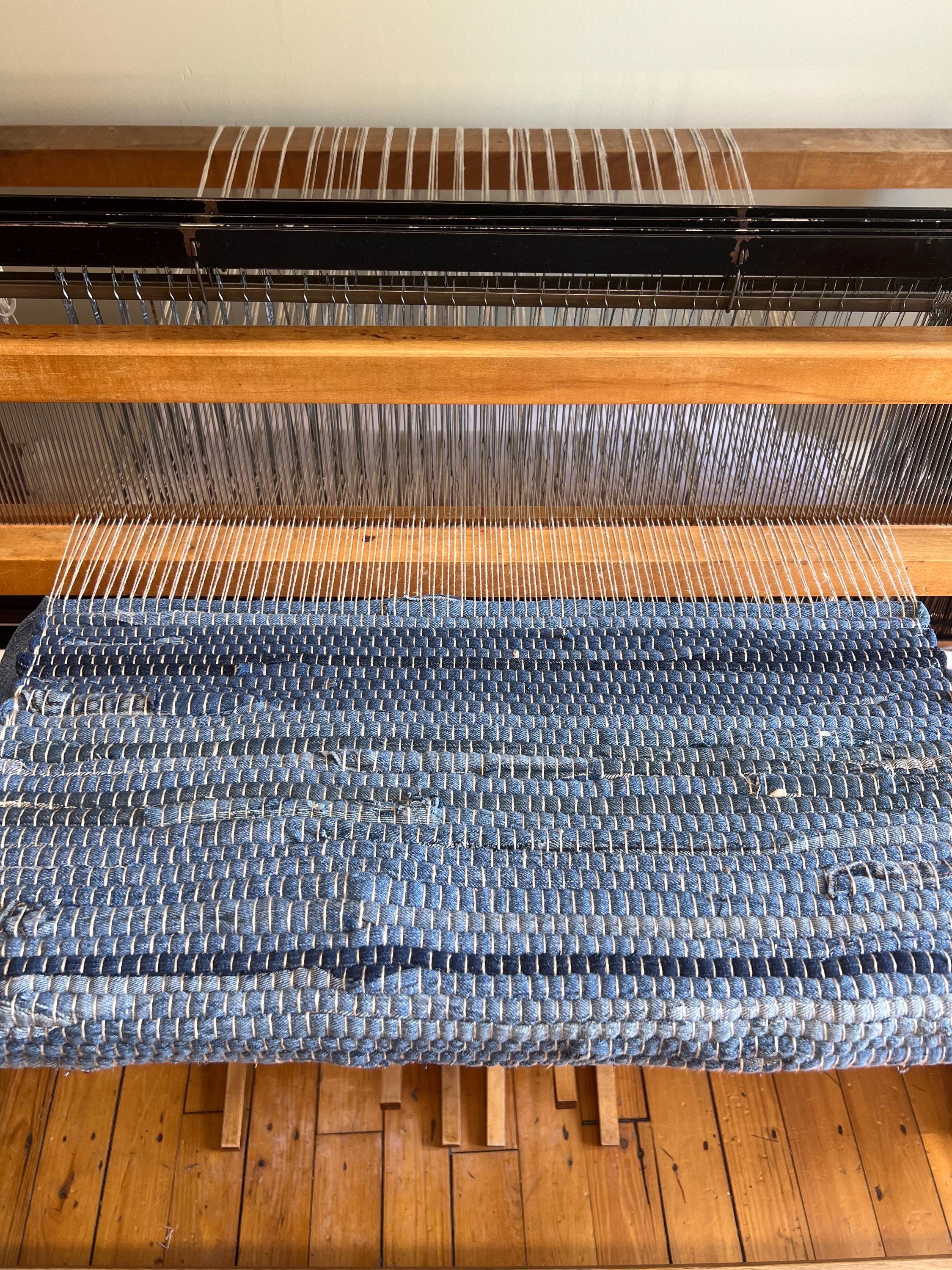 Woven Rag Rug Denim