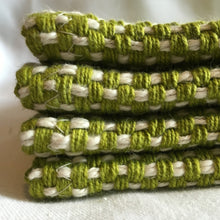 Set of 6 Lime Green Placemats Handwoven