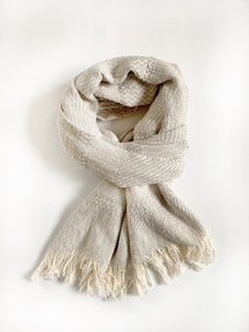 Cloudy Gray Pattern Scarf • WIDE