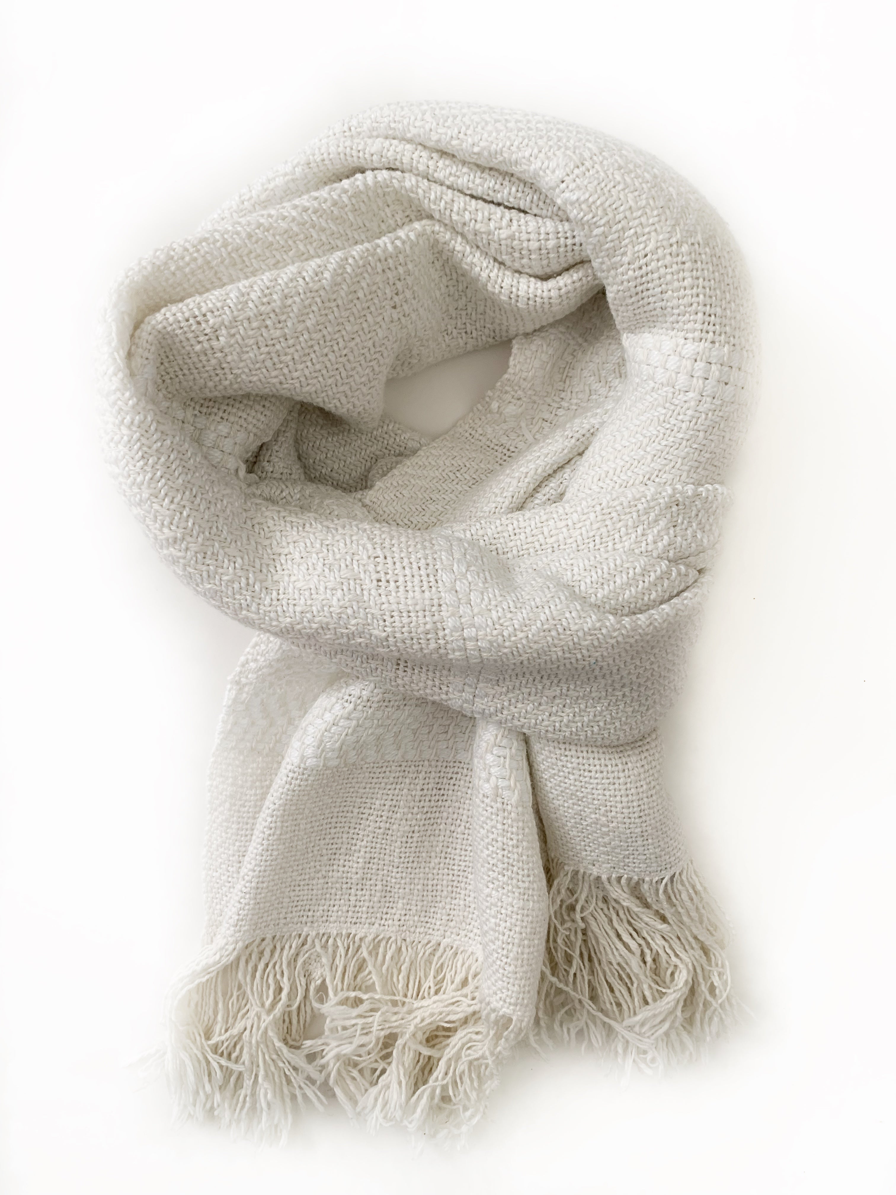 White Pattern Scarf • WIDE