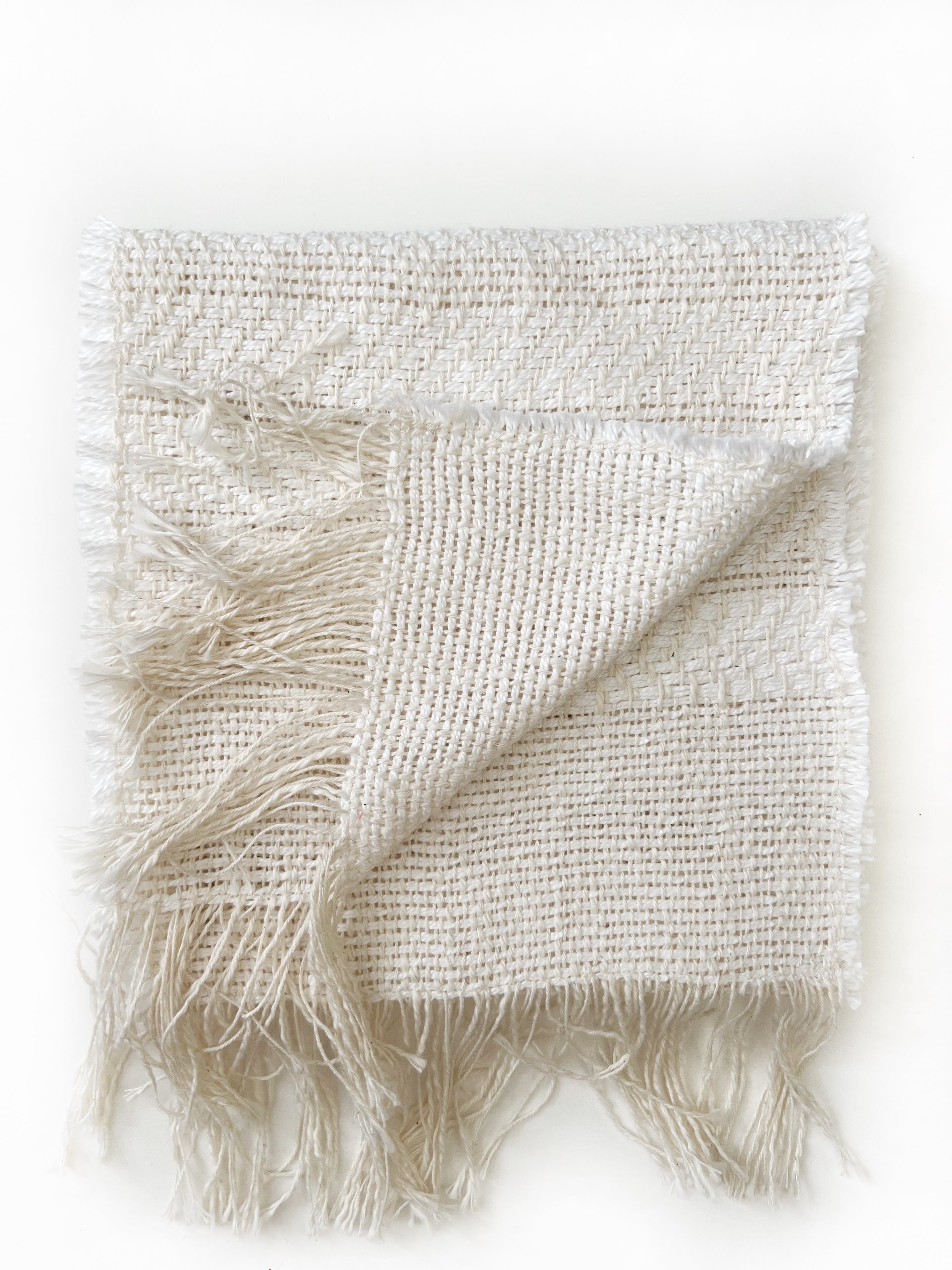 White Fringe Scarf