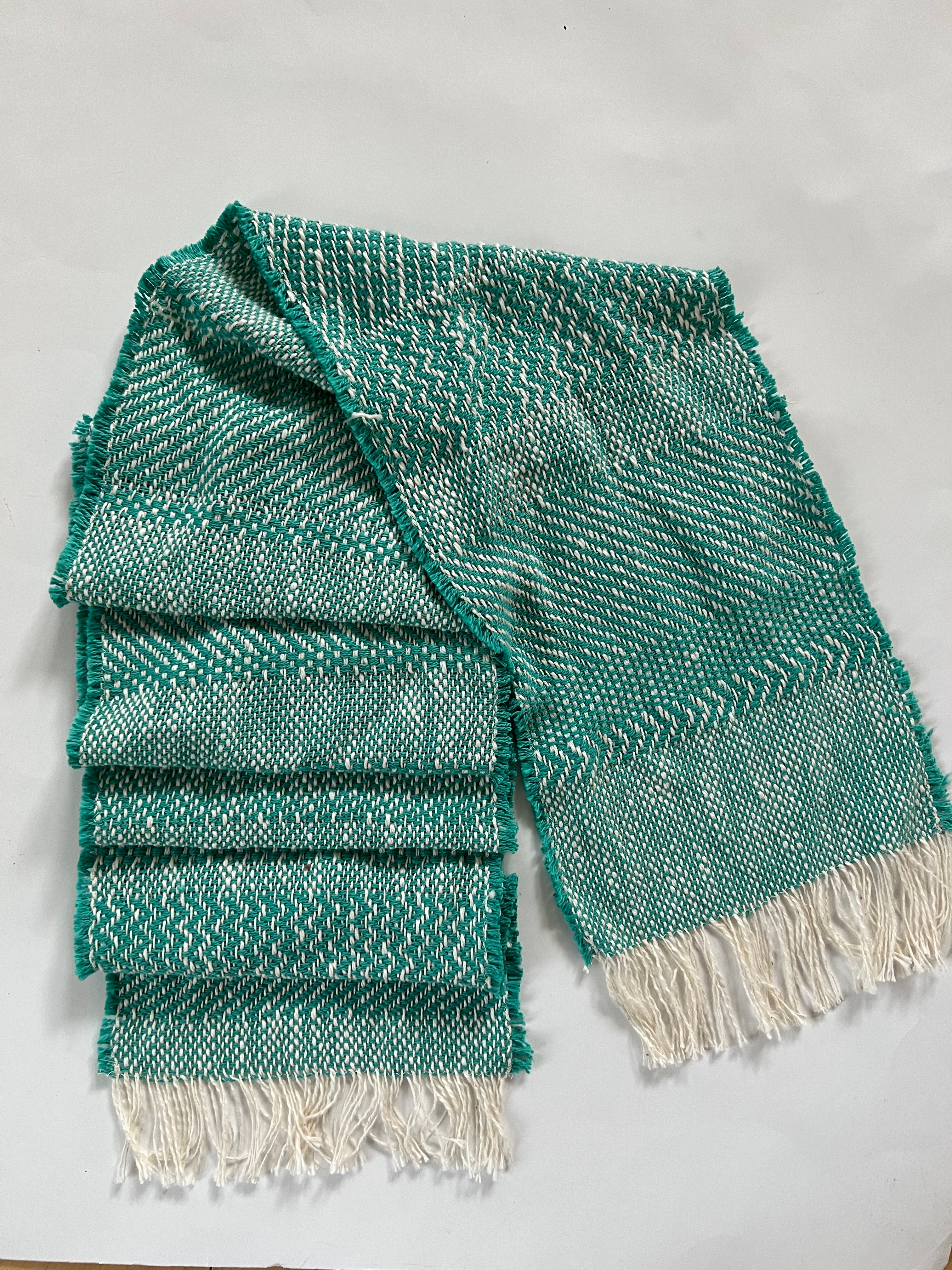 Aqua Fringe Scarf