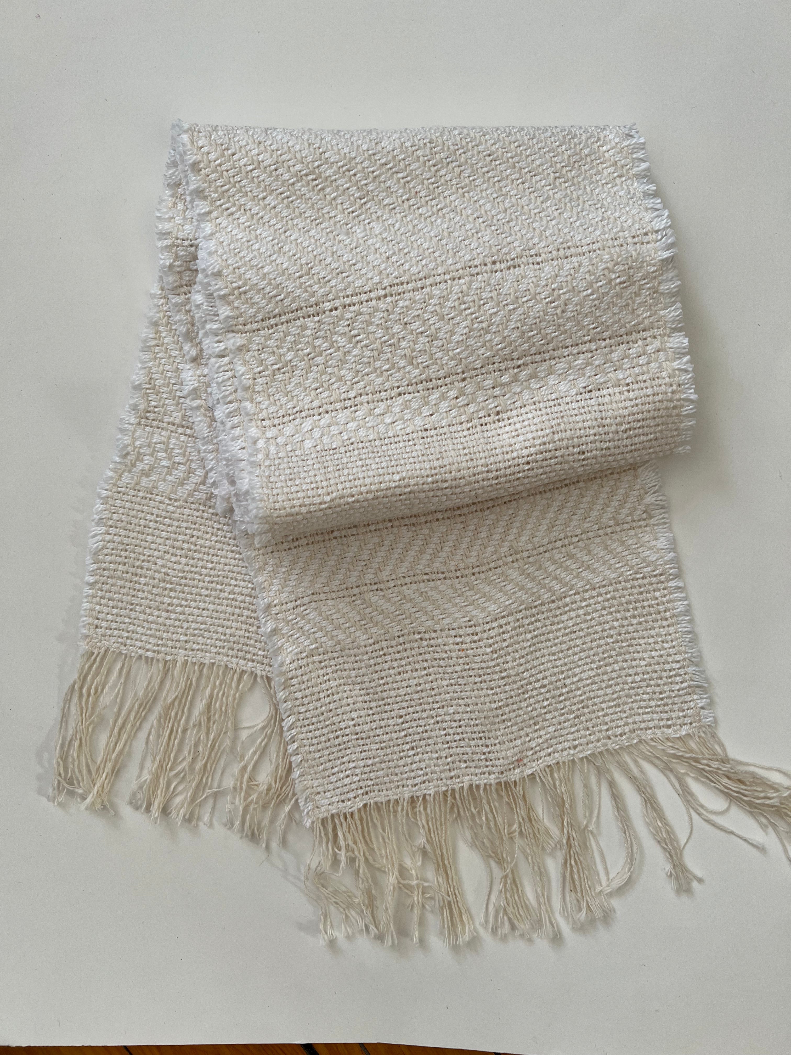 White Fringe Scarf