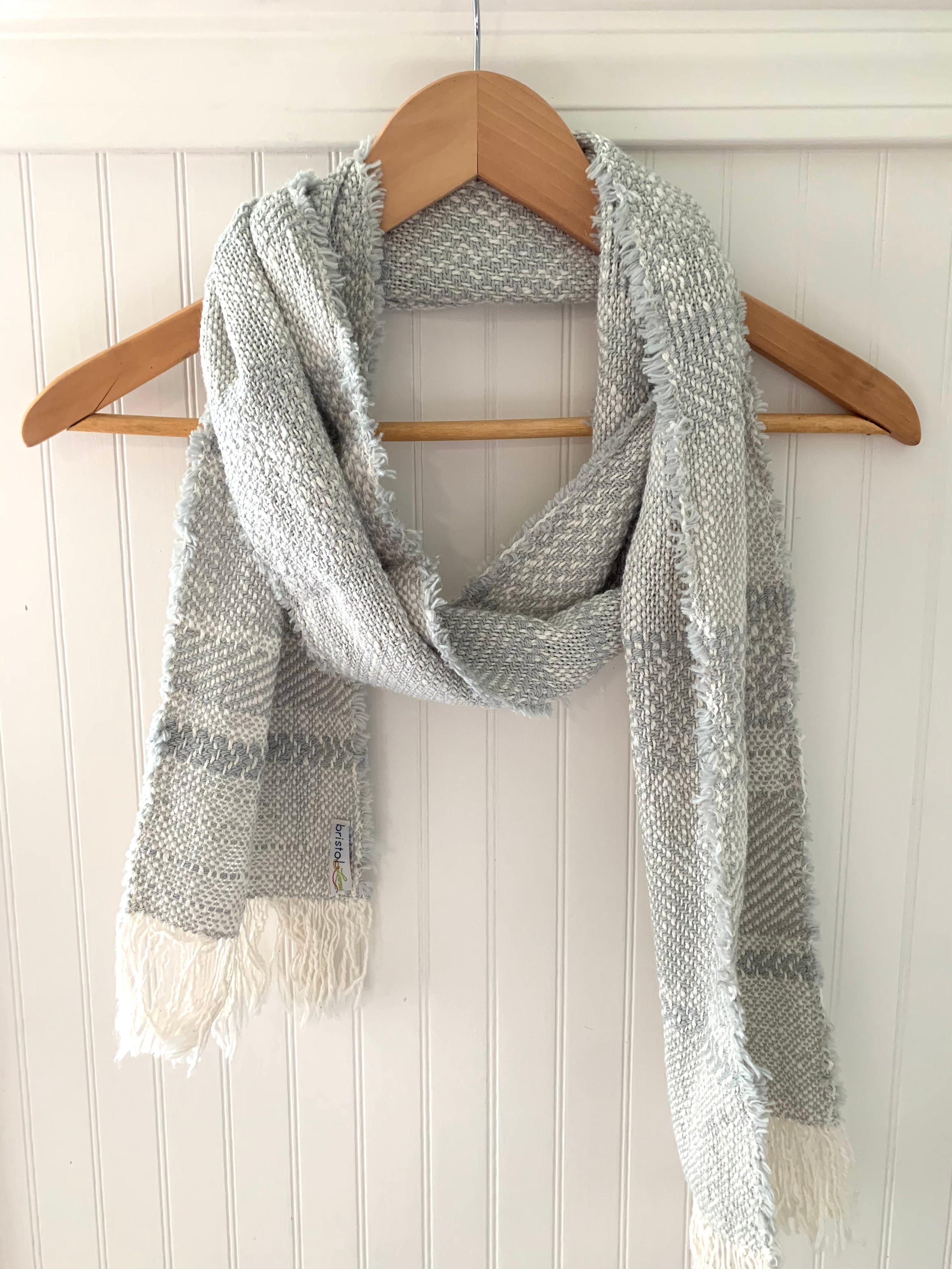 Cloud Gray Fringe Scarf