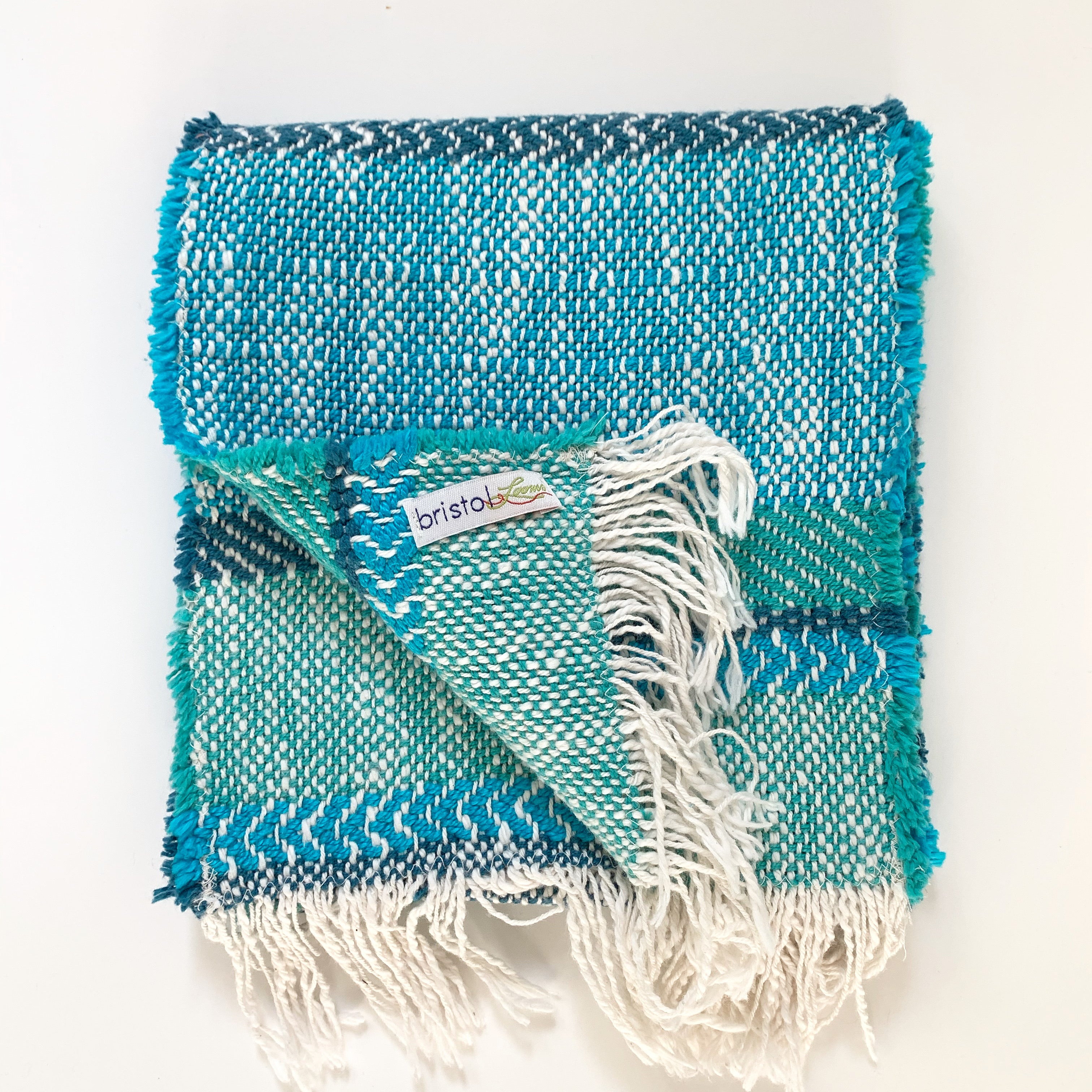 Blue Fringe Scarf