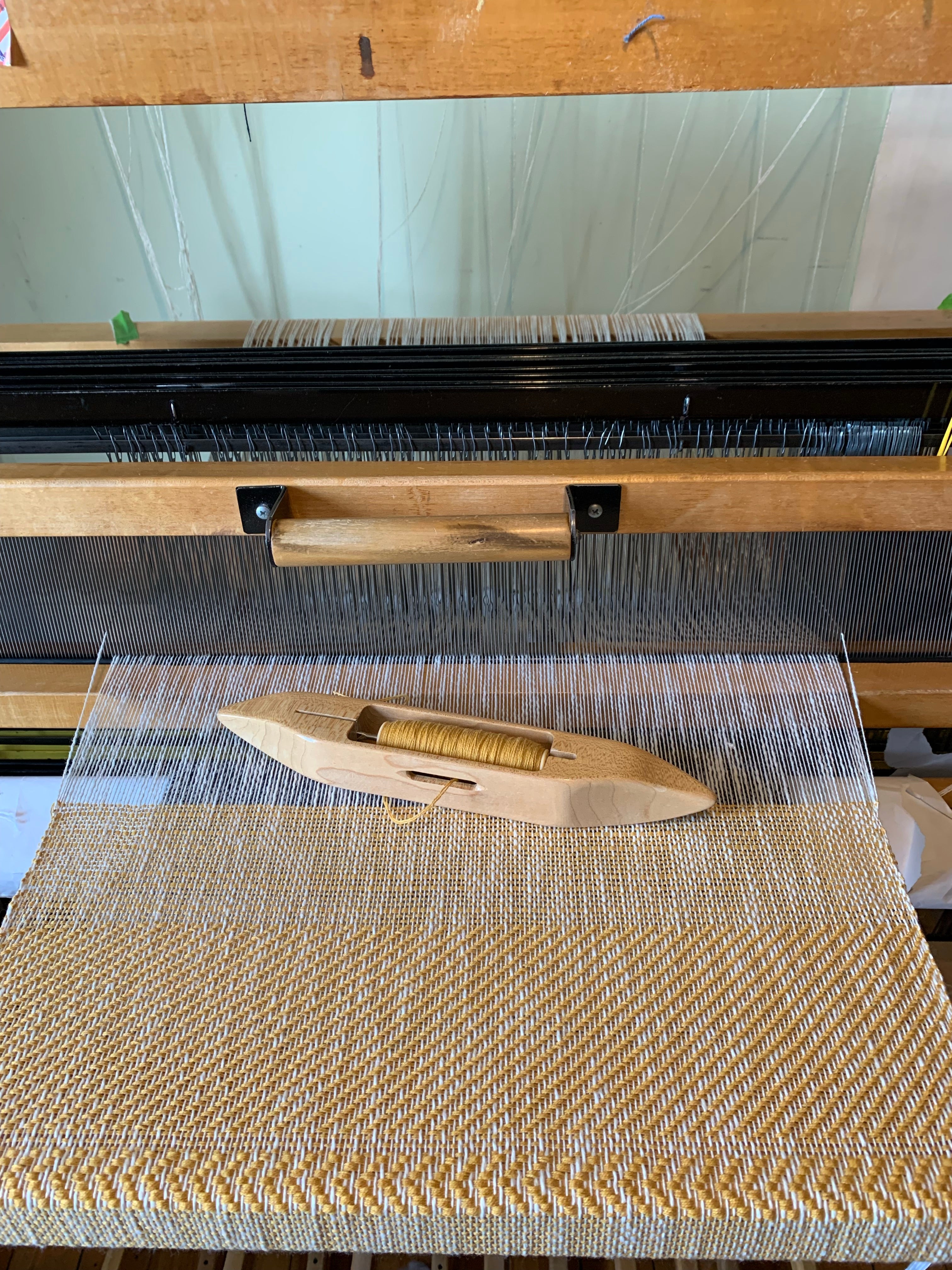 Mustard Yellow Pattern Scarf • WIDE